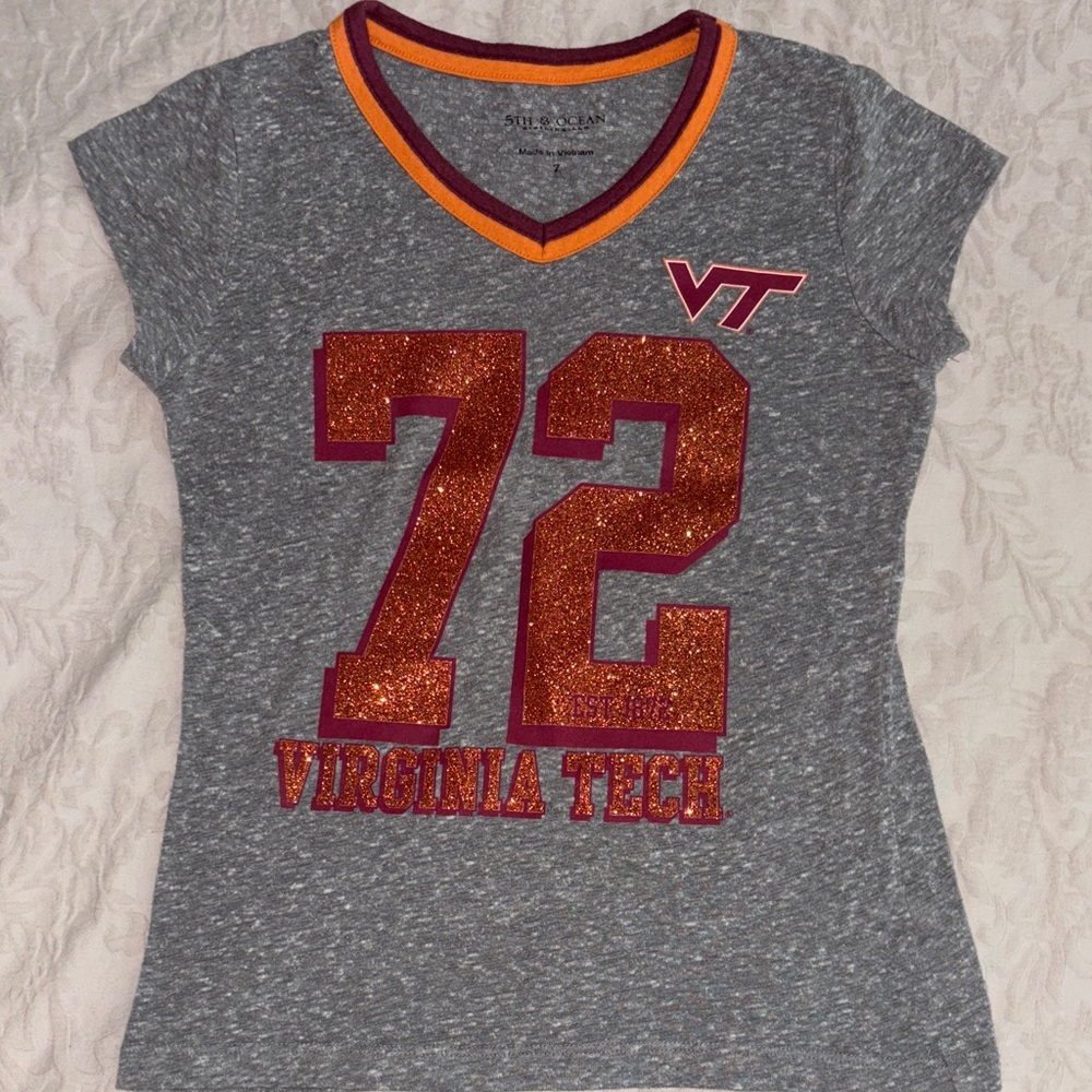 5th & Ocean Virginia Tech‎ Girls Tshirt size 7